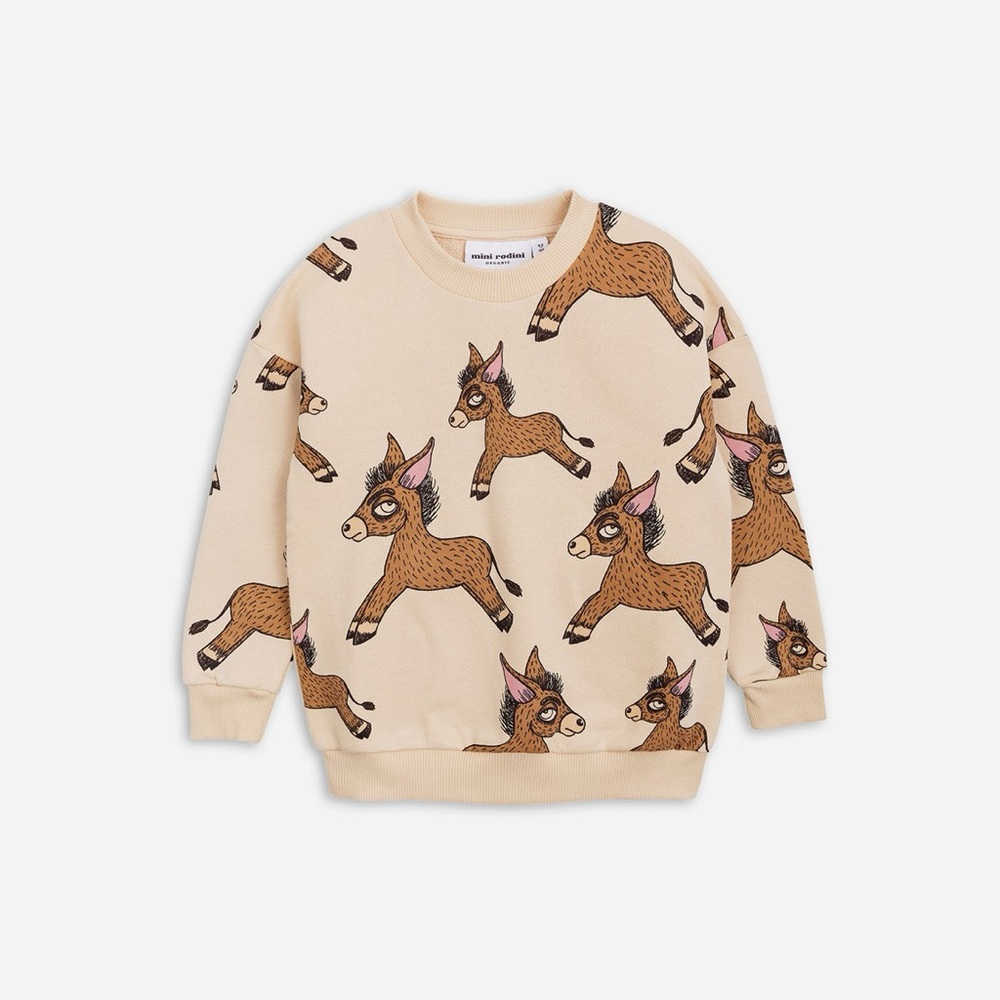 Mini Rodini Donkey AOP Sweatshirt NWT